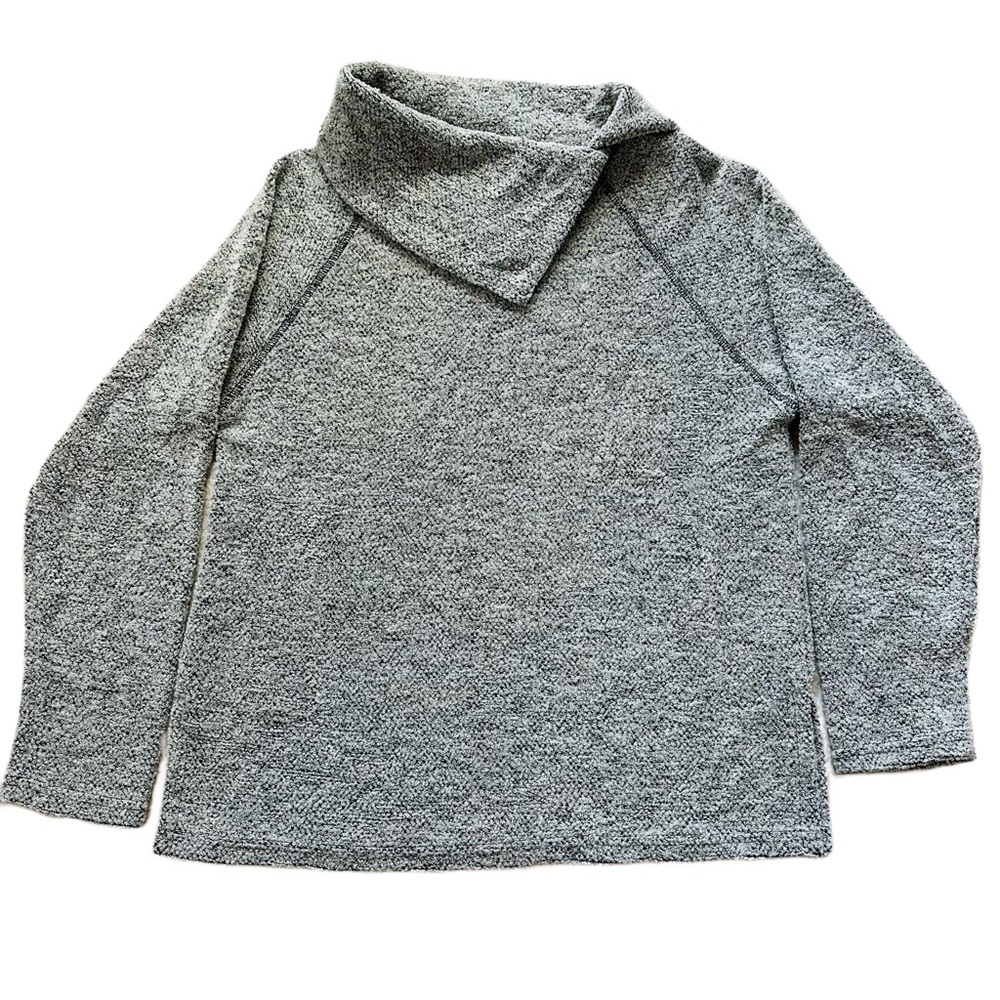 Grey Coldwater Creek split cowl neck sweater